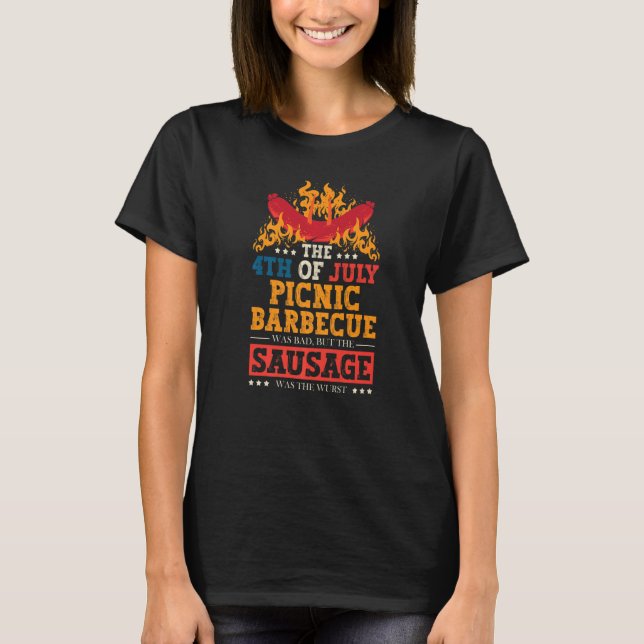 Camiseta The 4th of July Picnic Barbecue Was Bad Holiday Wu (Frente)