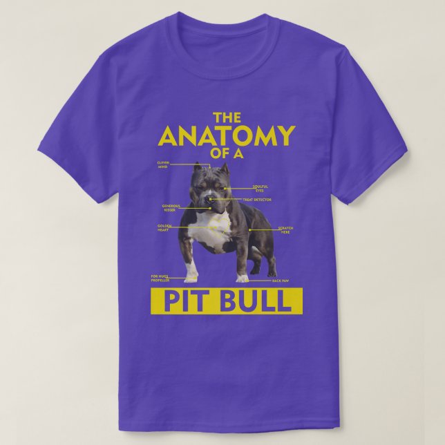 Camiseta The Anatomy of A Pitbull Dog Lover, Funny Dog Owne (Frente do Design)