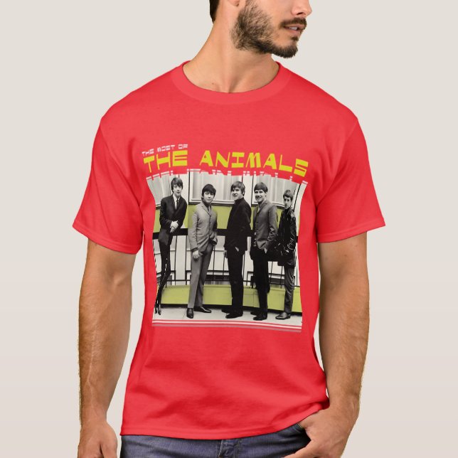Camiseta The Animals Retro Artwork With Vibrant Energy With (Frente)