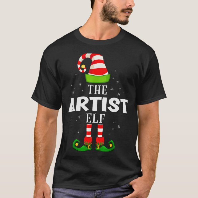 Camiseta The Artist Elf Christmas Pjs Matching Pajama  (Frente)