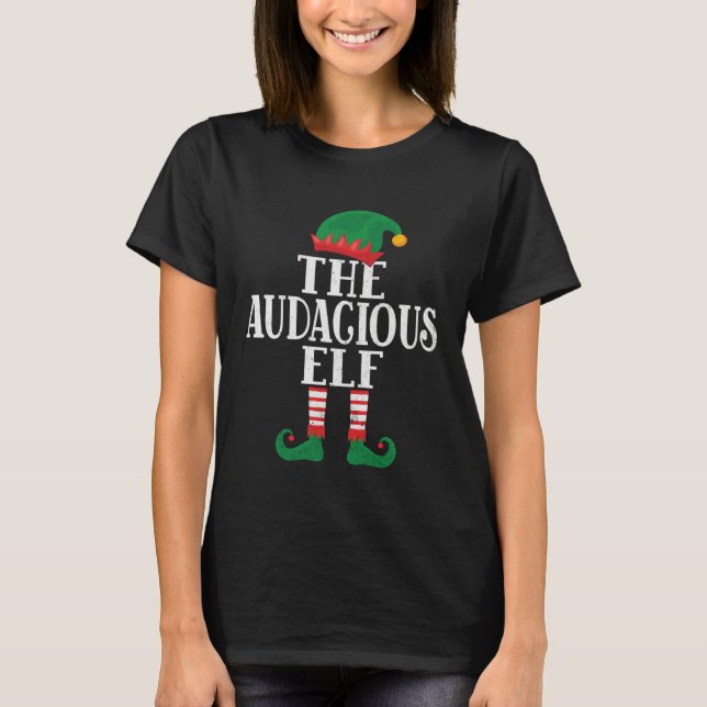 Camiseta The Audacious Elf Matching Group Xmas Family Chris (Frente)