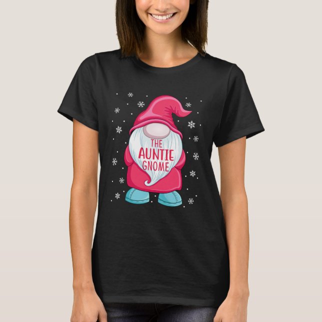 Camiseta The Aunt Gnome  Gnome Elf Christmas Aunt Matching  (Frente)