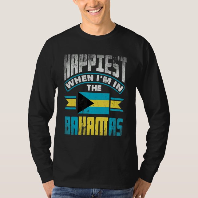 Camiseta The Bahamas Bahamian Happiest When Im In The Baham (Frente)