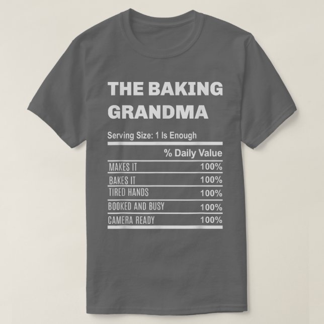 Camiseta The Baking Grandma funny family reunion gift  (Frente do Design)
