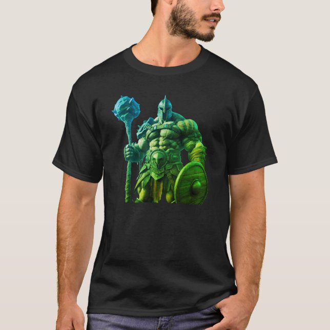 Camiseta The Beast - Holding a Big Wooden Club T-Shirt (Frente)