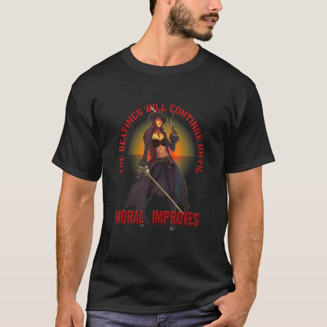 Camiseta The beatings will continue until moral improves (Frente)