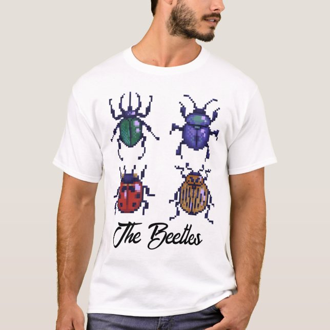 Camiseta The Beetles, pixelart (Frente)