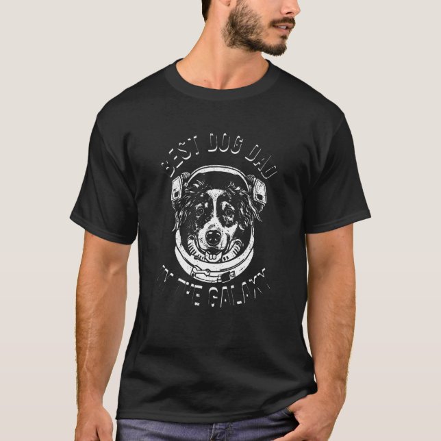 Camiseta The Best Australian Shepherd Dad in the galaxy - A (Frente)