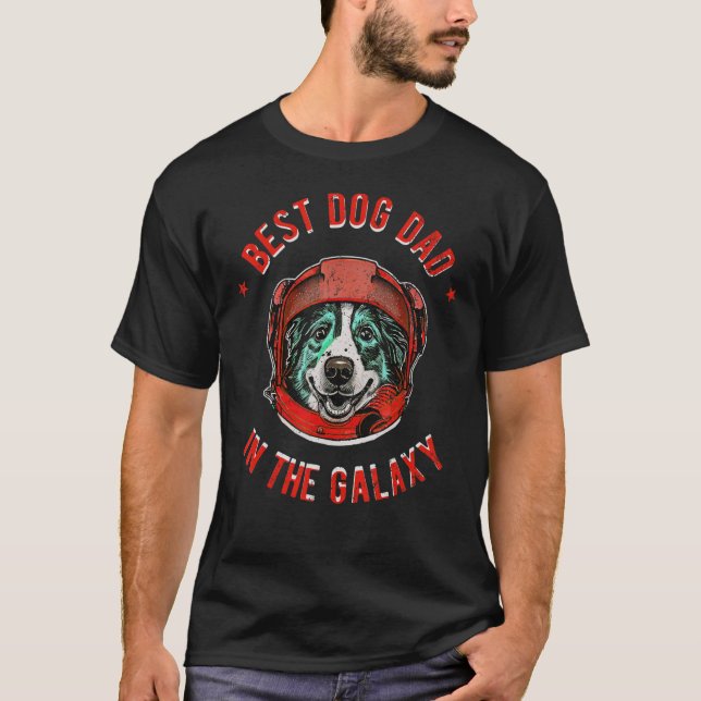Camiseta The Best Australian Shepherd Dad in the galaxy - A (Frente)