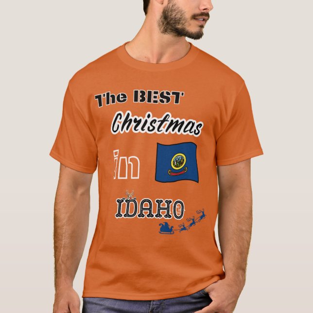 Camiseta The best christmas is in IDAHO (Frente)