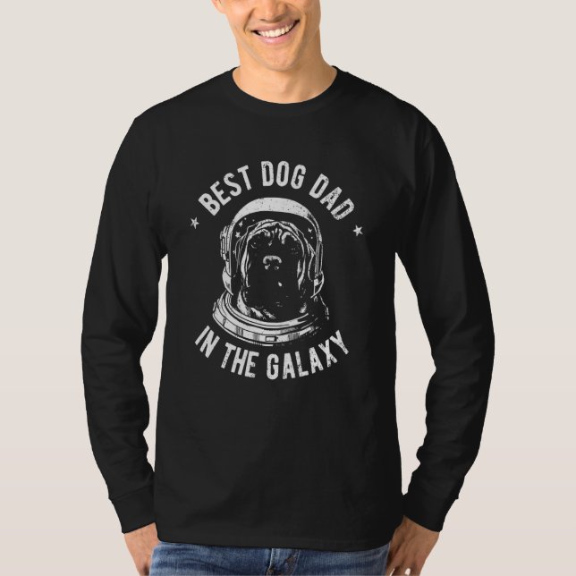 Camiseta The Best Mastiff dog Dad in the galaxy (Frente)