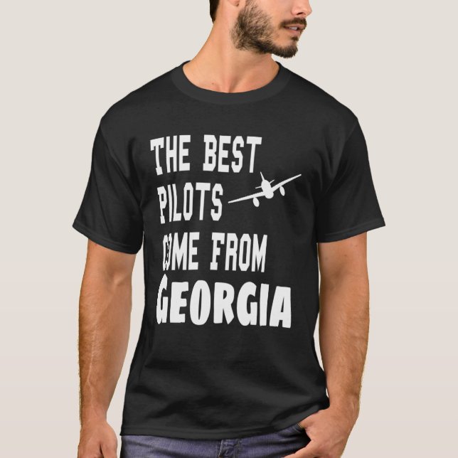 Camiseta The Best Pilots Come From Georgia Aviation Flying (Frente)