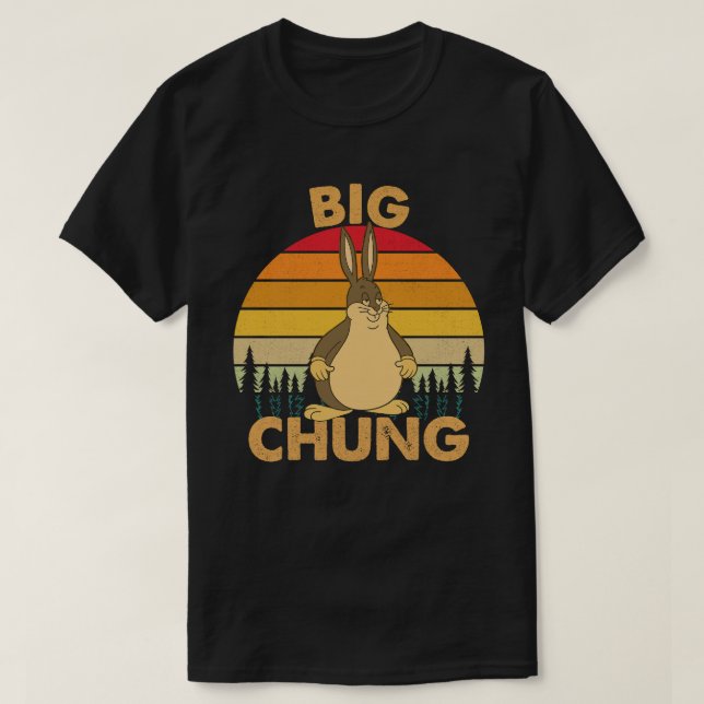 Camiseta The Big Chungus - Vintage Meme Legend (Frente do Design)