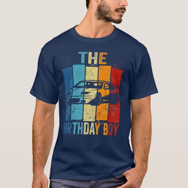 Camiseta The Birthday Boy Race Car Birthday Racing Car frie (Frente)