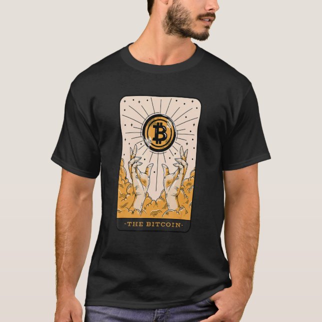 Camiseta The Bitcoin Tarot Card Magic Hands (Frente)
