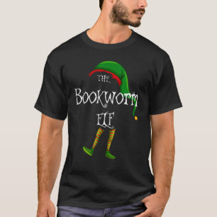 Camiseta The Bookworm Elf Christmas Matching Family Xmas Pa