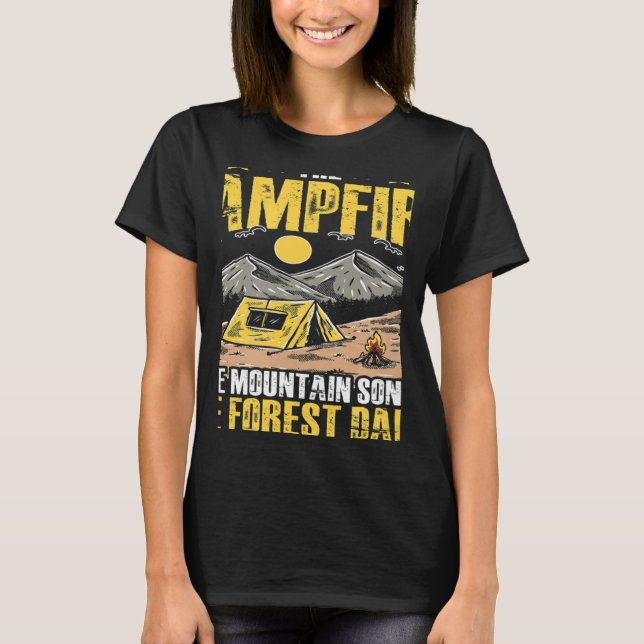 Camiseta The Campfire Forest Camp Travel Hiking Camper Camp (Frente)