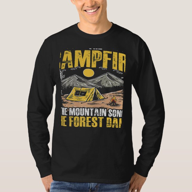 Camiseta The Campfire Forest Camp Travel Hiking Camper Camp (Frente)