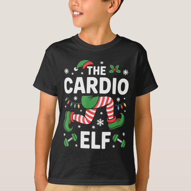 Camiseta The Cardio Elf Funny Fitness Christmas Gym Workout (Frente)