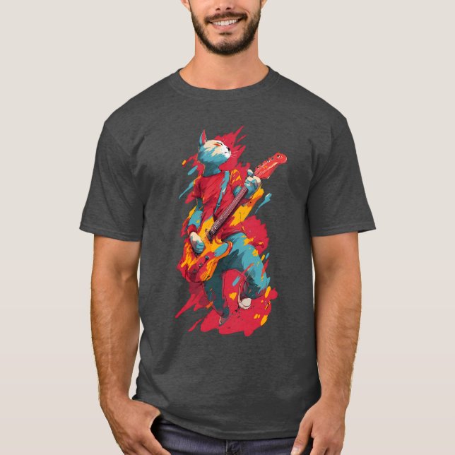 Camiseta The cat guitarist (Frente)