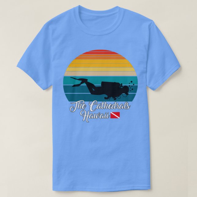 Camiseta The Cathedrals Hawaii Diving (Frente do Design)