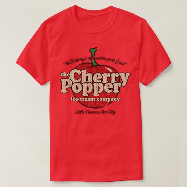 Camiseta The Cherry Popper Sorvete Company 1984 (Frente do Design)