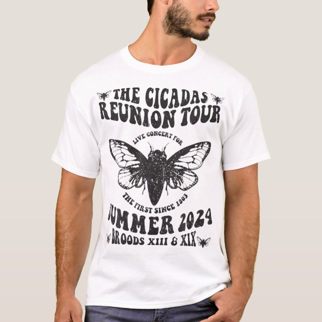Camiseta The Cicada Reunion U.S Tour 2024 Concert Fest Love (Frente)