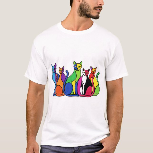 Camiseta The Colorful Cat Party (Frente)