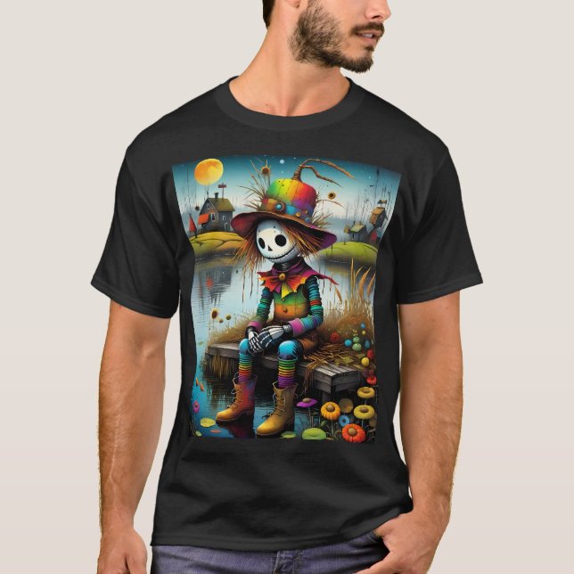 Camiseta The Colorful Scarecrow by the Lake (Frente)