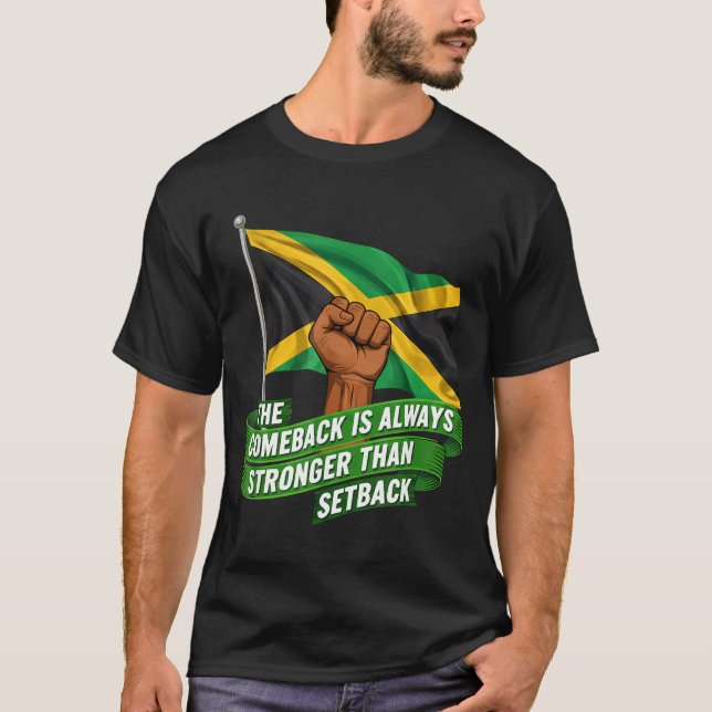 Camiseta The Comeback Is Always Stronger Jamaica Strong Fla (Frente)