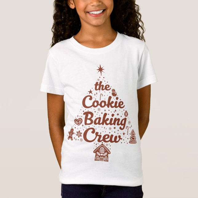 Camiseta The Cookie Baking Crew Christmas Tree Design (Frente)