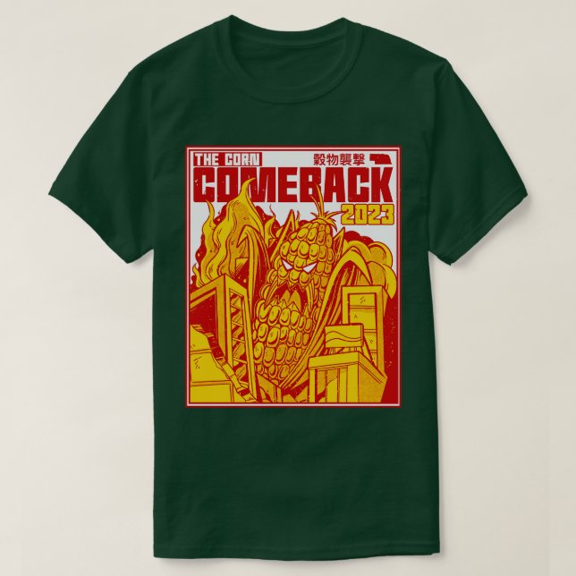 Camiseta The Corn Comeback 2023 Funny Nebraska Corn Monster (Frente do Design)
