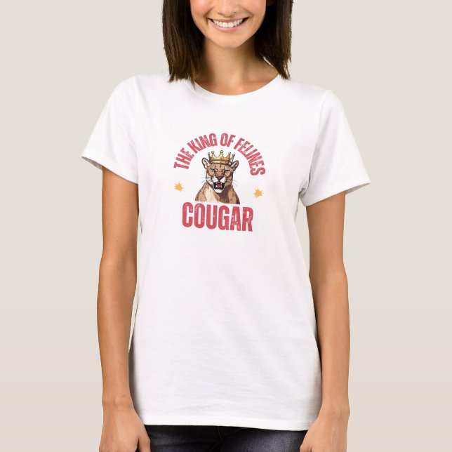 Camiseta the cougar with a crown (Frente)