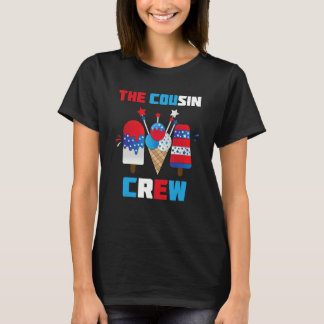 Camiseta The Cousin Crew Ice Cream Red White & Blue July 4t