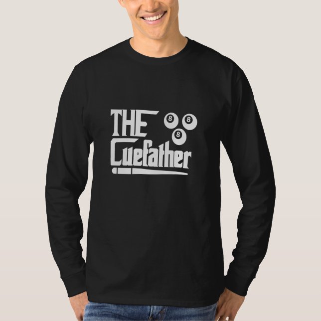 Camiseta The CueFather Billiard Billiard Player Snooker Poo (Frente)
