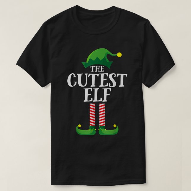 Camiseta The Cutest Elf Christmas Holiday Design (Frente do Design)