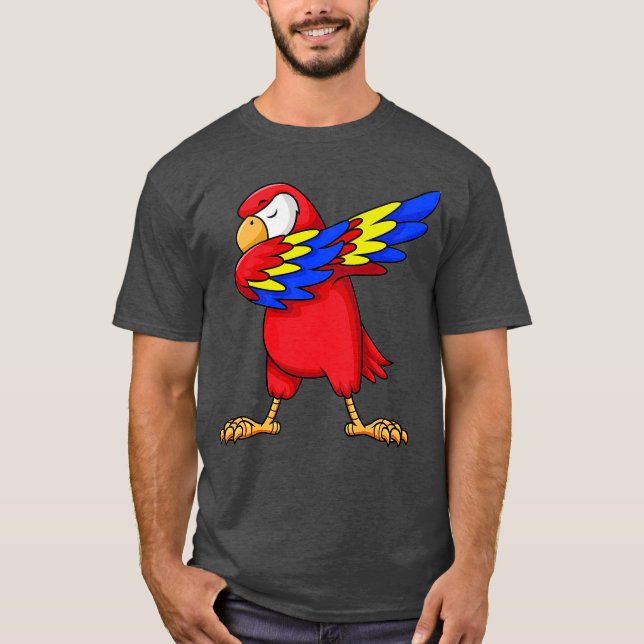 Camiseta The Dabbing Parrot  Cool Parrot Gifts Shirt Dab (Frente)