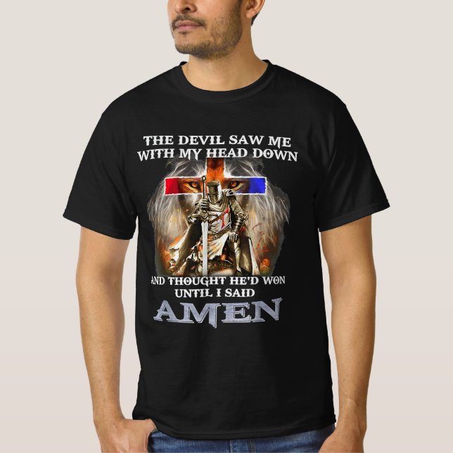 Camiseta The Devil Saw Me With My Head Down Thought (Frente)