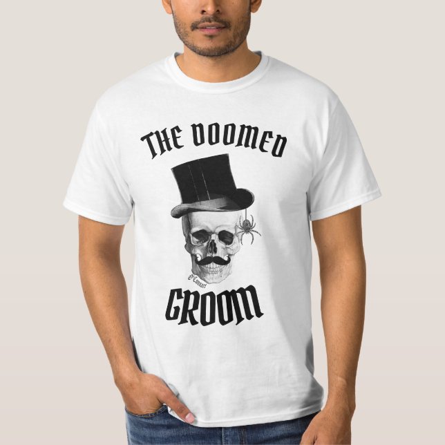 Camiseta The doomed groom funny wedding design T-Shirt (Frente)