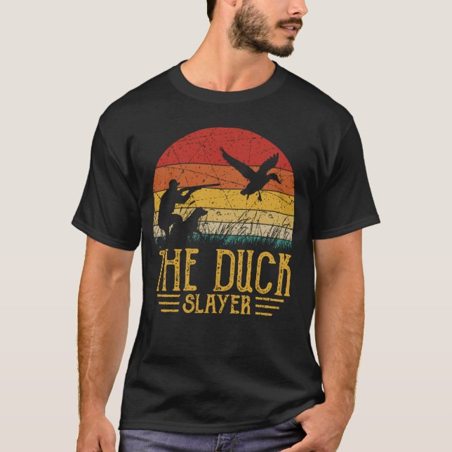 Camiseta The Duck Slayer Hunting Vintage (Frente)