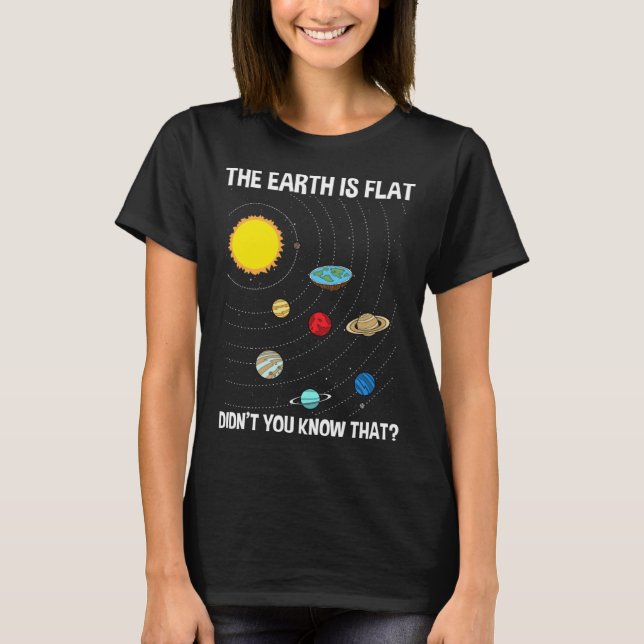 Camiseta The Earth Is Flat Didn't You Know Flat Earth Map C (Frente)