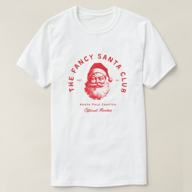 Camiseta ‘The Fancy Santa Club’ - Christmas Art Print  (Frente do Design)