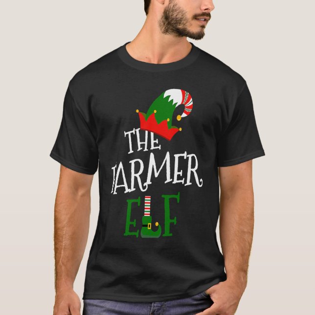 Camiseta The Farmer Elf Family Matching Group  Christmas Co (Frente)