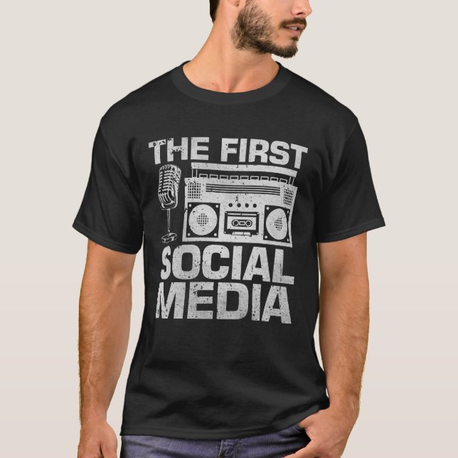 Camiseta The First Social Media Ham Radio Amateur Radio Ope (Frente)