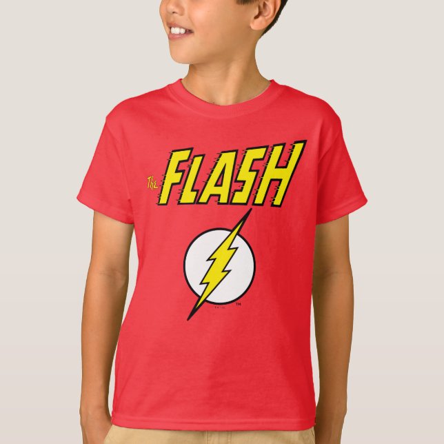 Camiseta The Flash Name & Lightning Bolt Logo (Frente)