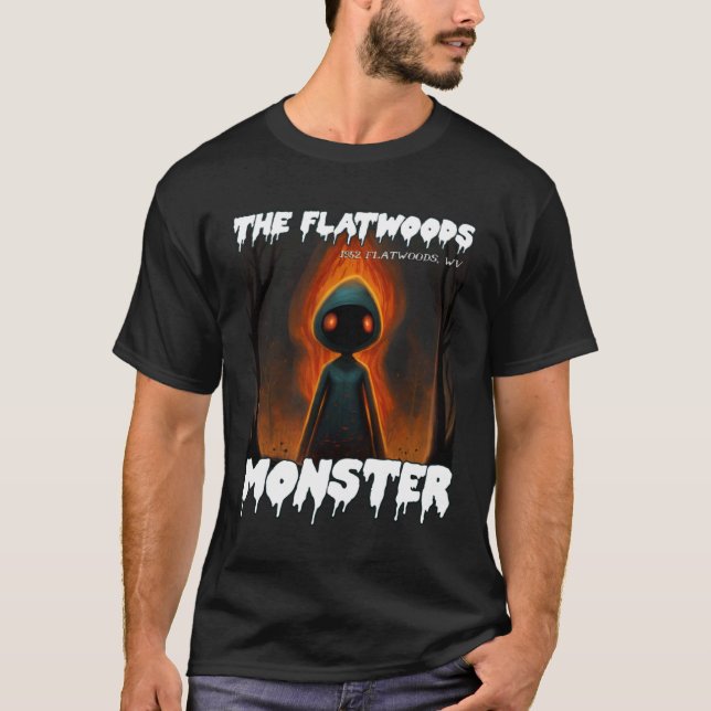Camiseta The Flatwoods Monster 1952 Creepy Scary Cryptid Le (Frente)