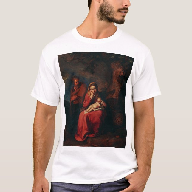Camiseta The Flight into Egypt by Abraham Bloemaert  (Frente)