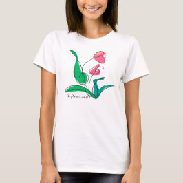 Camiseta the flower line art