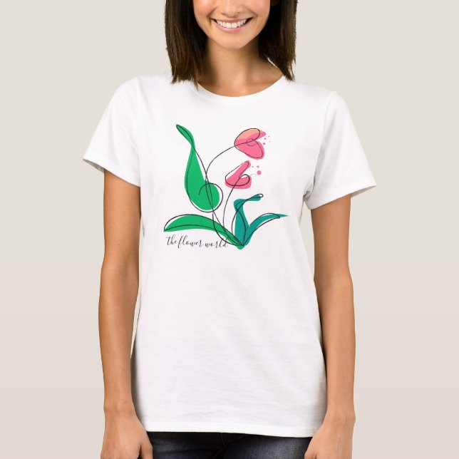 Camiseta the flower line art (Frente)