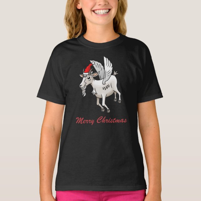 Camiseta The Flying Christmas Goat (Frente)